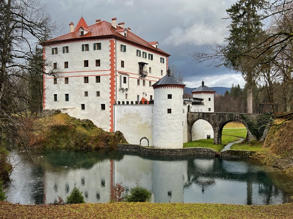 Sneznik castle, near Unica river Slovenia, dry fly fishing for grayling. Book now you guide!