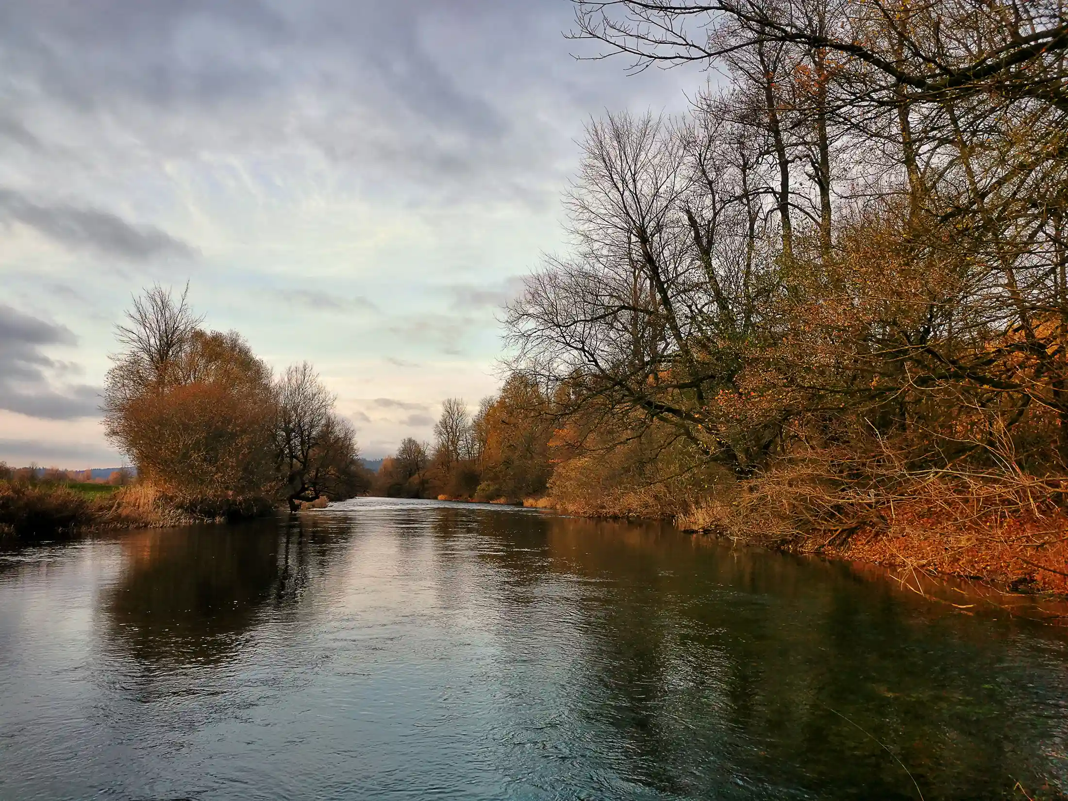Haasberg bridge veiw, Unica river Slovenia, dry fly fishing for grayling during fall season. Book now you guide!