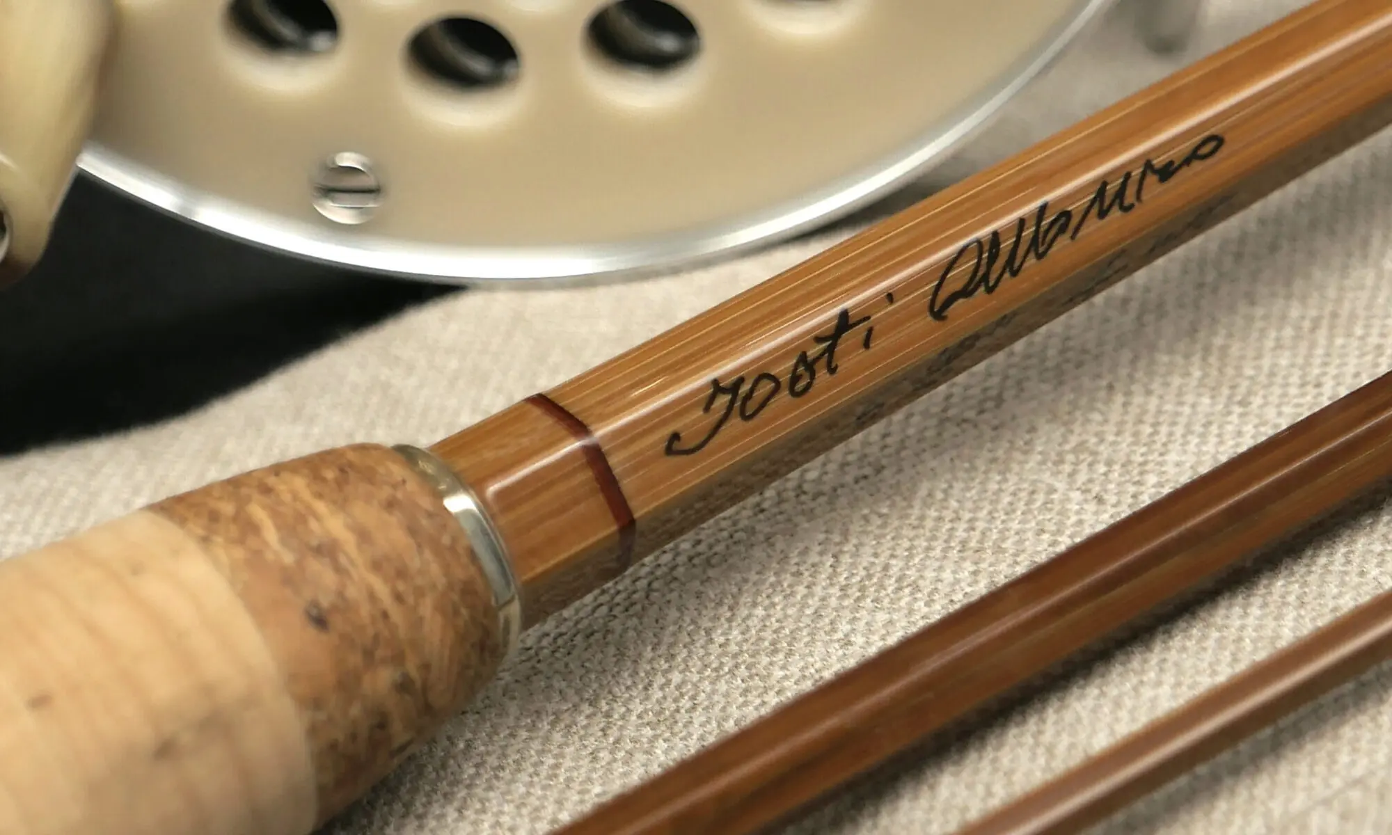 Dry fly fishing Unica limestone river with classic premium gear, bamboo rods and reel by Hermit Valley.